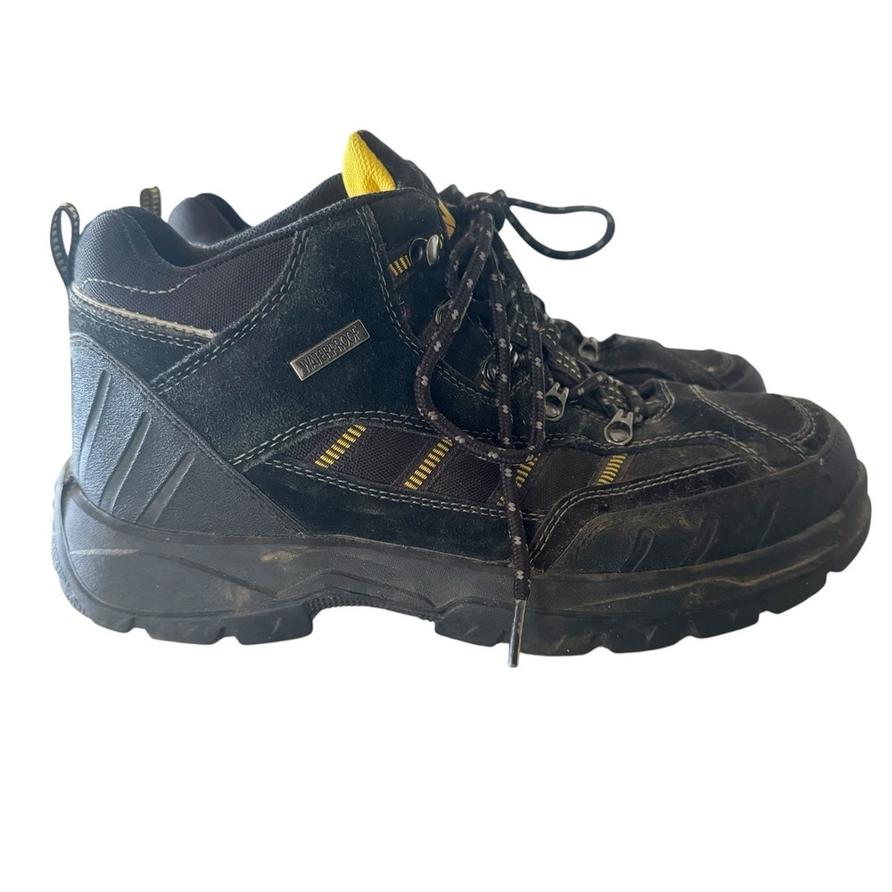 BRAHMA BLACK LEATHER STEEL TOE WATERPROOF WORK HIKING ANKLE MENS 8.5 BOOTS